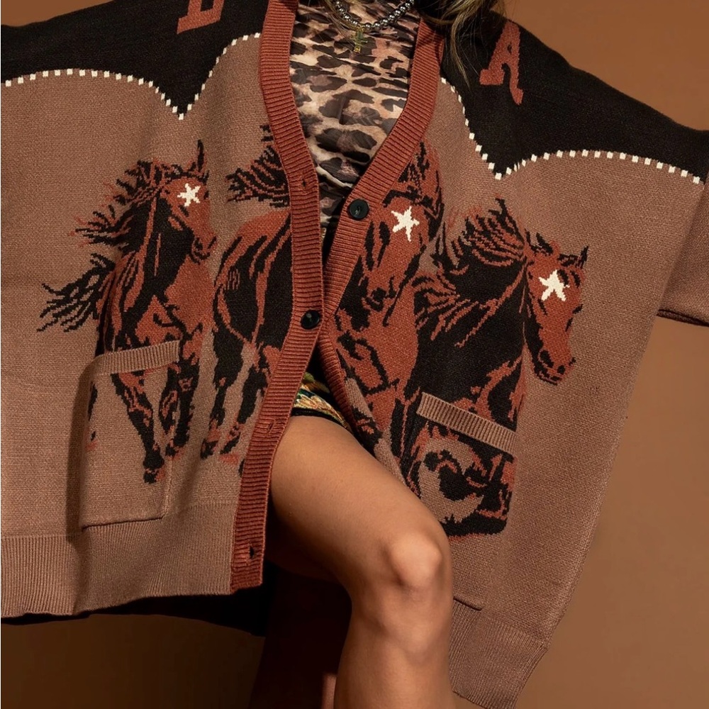 Lala Original Untamed Wild Mustang Cardigan